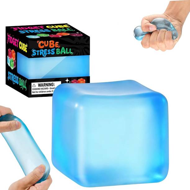 SHOPPOFOBIX Stress Relief Cube, Soft Squishy Stress Ball, Anxiety Relief Toy, Soft Squishy Bath Toy
