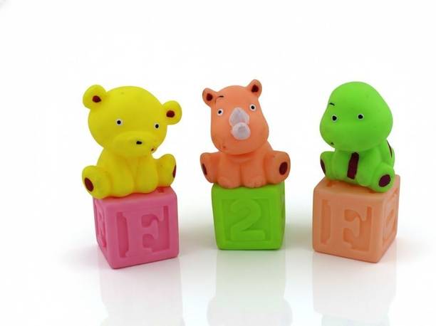 BigWheels Set Of 3 Baby Animal SC-129 BPA Free Non-Toxic Squishy Chu-Chu Toy For Childrens Bath Toy