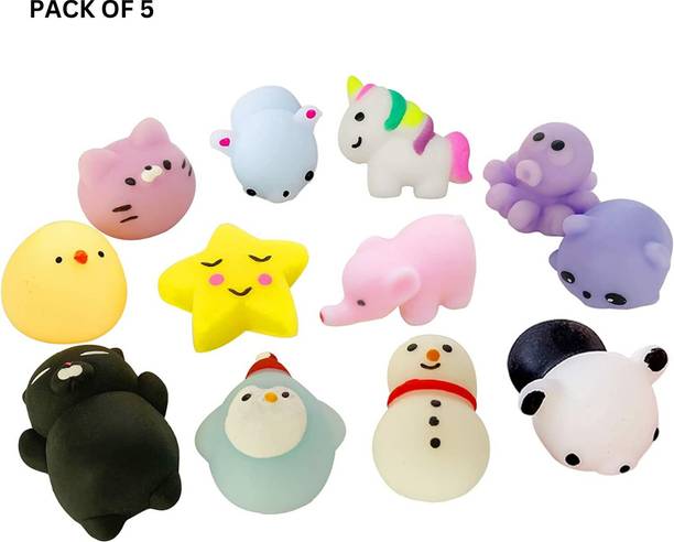 ANABGI Mini Animals Toys for Kids Unicorns Squeeze Stress Relief Toys Bath Toy