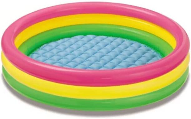 FERONS Portable inflatable 3 ft 3 ring bath tub Child tub Cushion Portable bathtub