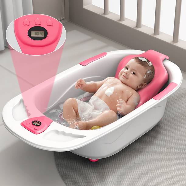 StarAndDaisy Bathtub & Bath Seat with Temperature Sensor | Baby Kids Bather chair