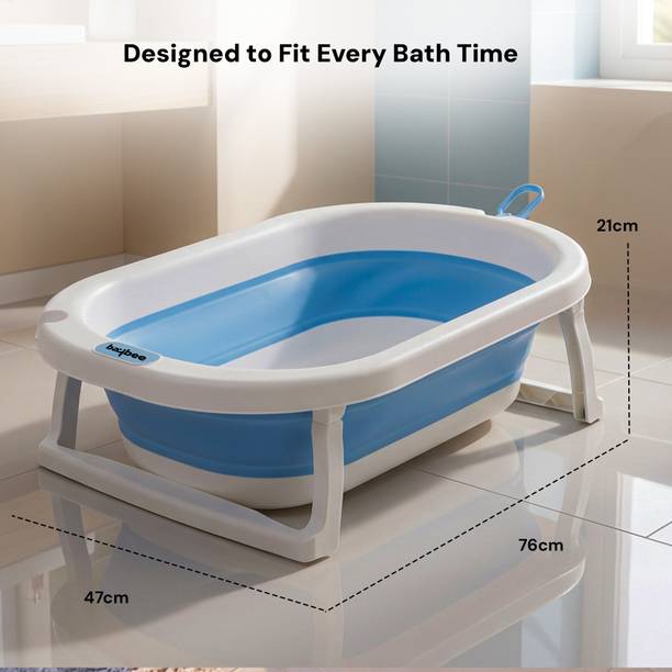 baybee Jolly Foldable Baby Bath Tub for Kids 0 to 3 Years with Anti Skid Base & Drainer