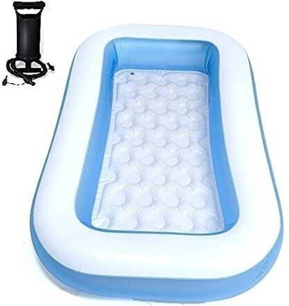 Dherik Tradworld 5.5 FT. Bath tub for Baby Inflatable Rectangular Pool with Air Balloon Pump