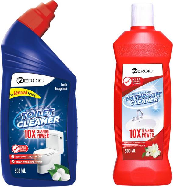 ZEROIC Toilet and Bathroom Cleaner Combo Pack With Anti Bacterial Formula Fresh
