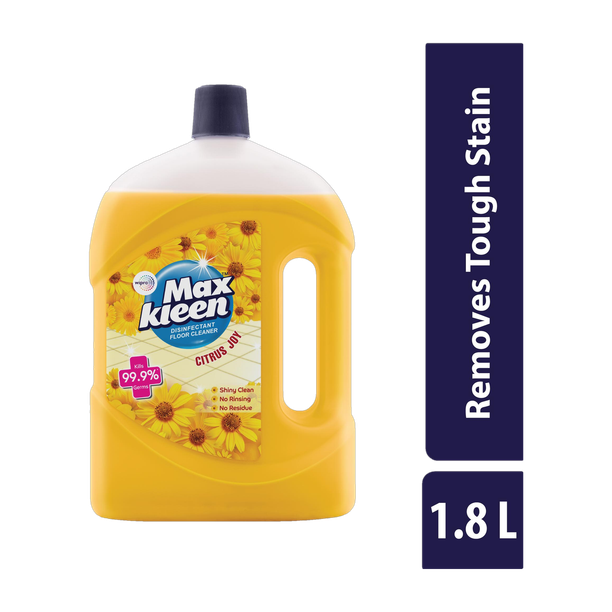Maxkleen Citrus Joy Disinfectant Floor Cleaner with 99.9% Germ Protection Citrus
