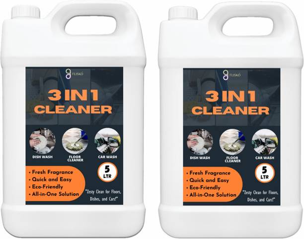 FLISKO 3 In 1 Liquid | Chlorine-free Disinfectant Liquid | Eco-friendly..... | Orange