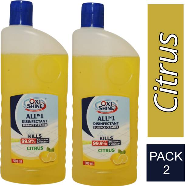 Oxi Shine Disinfectant Surface Cleaner Citrus 500 ml Pack of 2 Lemon