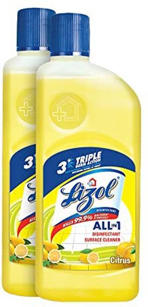 Lizol Disinfectant Surface & Floor Cleaner Citrus (2 x 625 ml