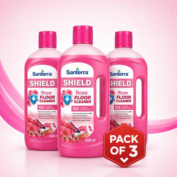 Santerra Shield Rose Floor Cleaner with 10X Cleaning Power & Germ Protection | Rose