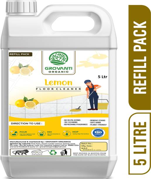 GROVANTI ORGANIC Lemon Disinfectant Surface and Floor Cleaner Lemon