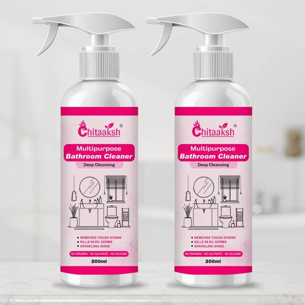 CHITAAKSH Dual Bottle Bathroom Spray – 200ML Each for Stain Removal Odour