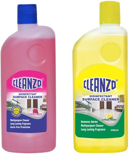 cleanzo Disinfectant Surface Cleaner 500ml Rose+500ml Citrus Value Pack Rose , citrus
