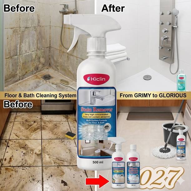 kiclinclean Tile & Grout Cleaner - Removes Hard Water Marks, Grease & Grime Regular lemon