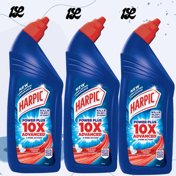 Harpic Original, Disinfectant | Suitable for Toilet Bowls-1 Litre*3 Liquid Toilet Cleaner