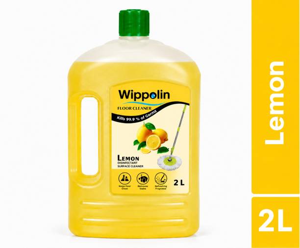 Wippolin Disinfectant Surface Cleaner 2L Lemon Fragrance|Kill 99.99% Germs|Stain Remove Lemon