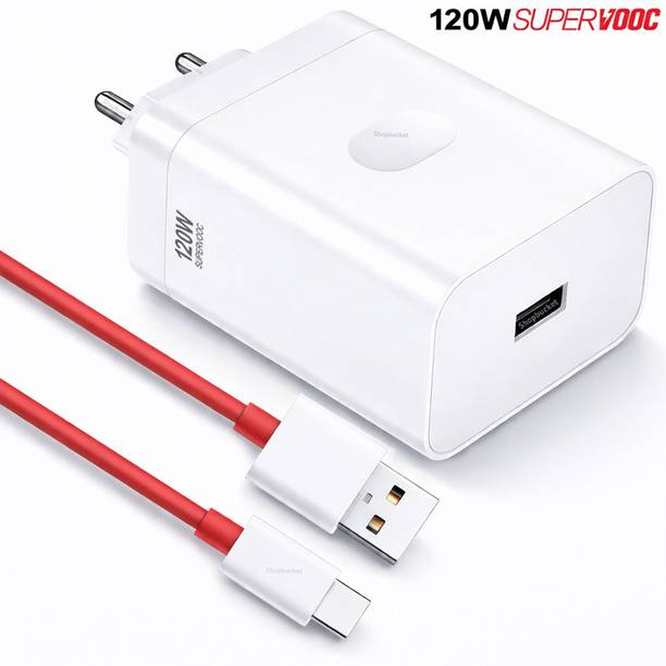shopbucket 120 W SuperVOOC 5 A Wall Charger for Mobile with Detachable Cable