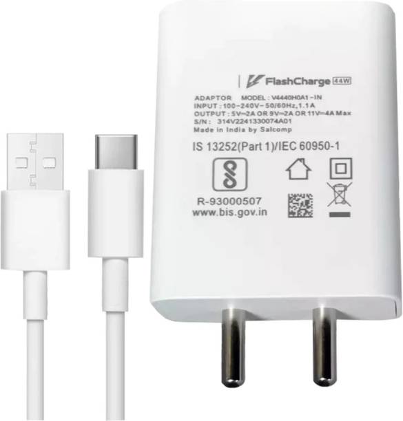 BLYNOIZ 44 W Quick Charge 4 A Wall Charger for Mobile with Detachable Cable