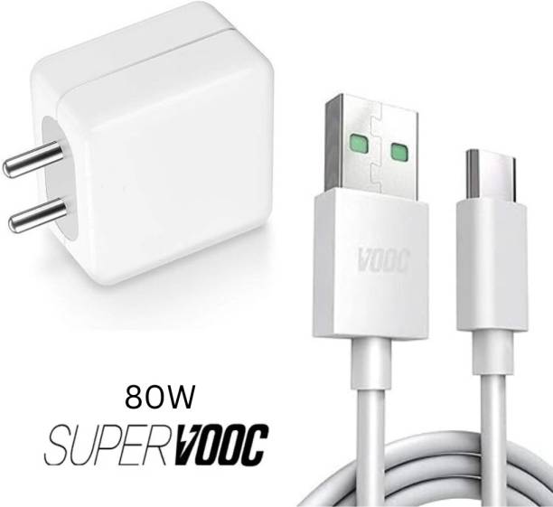 MAK 80 W SuperVOOC 6 A Mobile Charger with Detachable Cable