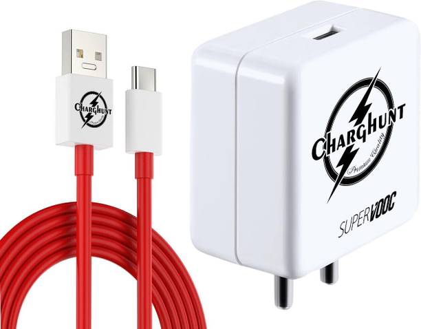 ChargHunt 80 W SuperVOOC 6 A Wall Charger for Mobile with Detachable Cable