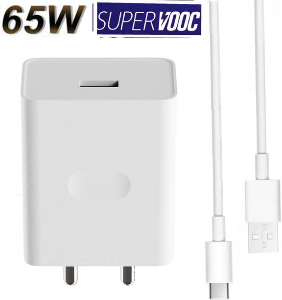 EliteGadgets 65 W SuperVOOC 6 A Wall Charger for Mobile with Detachable Cable