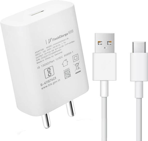 EYNK 44 W 4 A Wall Charger for Mobile with Detachable Cable