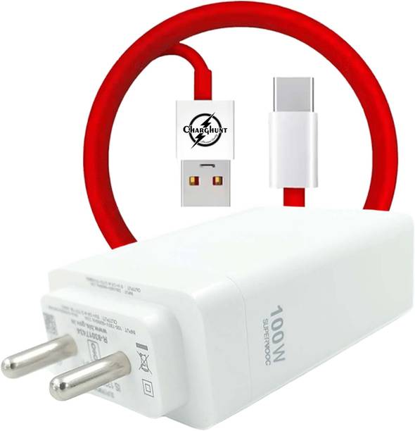 ChargHunt 100 W SuperVOOC 8 A Wall Charger for Mobile with Detachable Cable