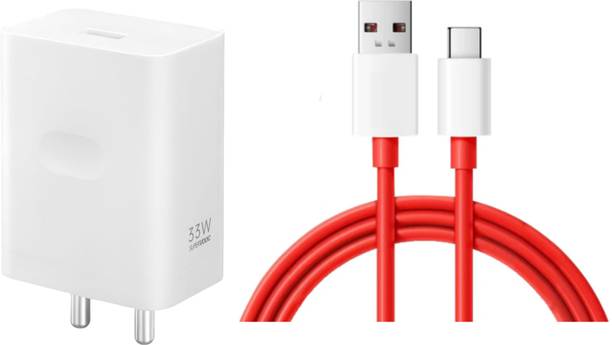 OnePlus 33 W SuperVOOC 3 A Wall Charger for Mobile with Detachable Cable