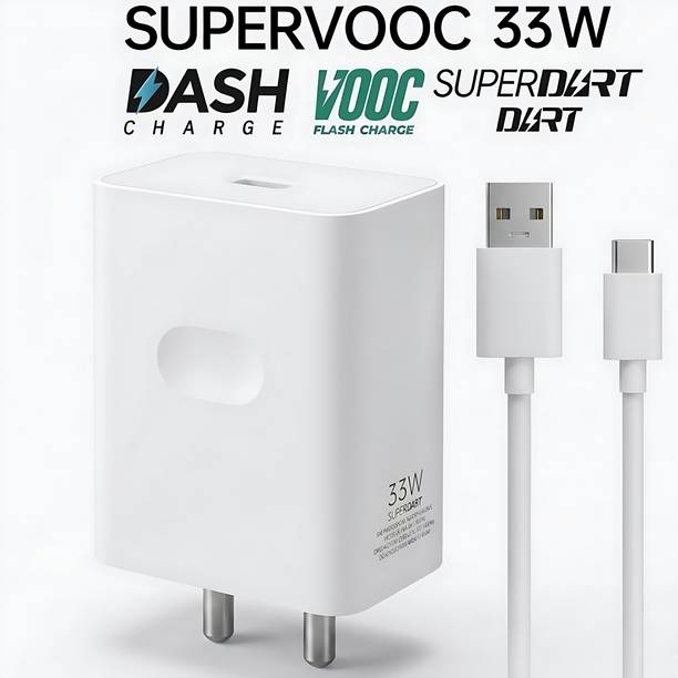 MAK 33 W SuperVOOC 4 A Wall Charger for Mobile with Detachable Cable