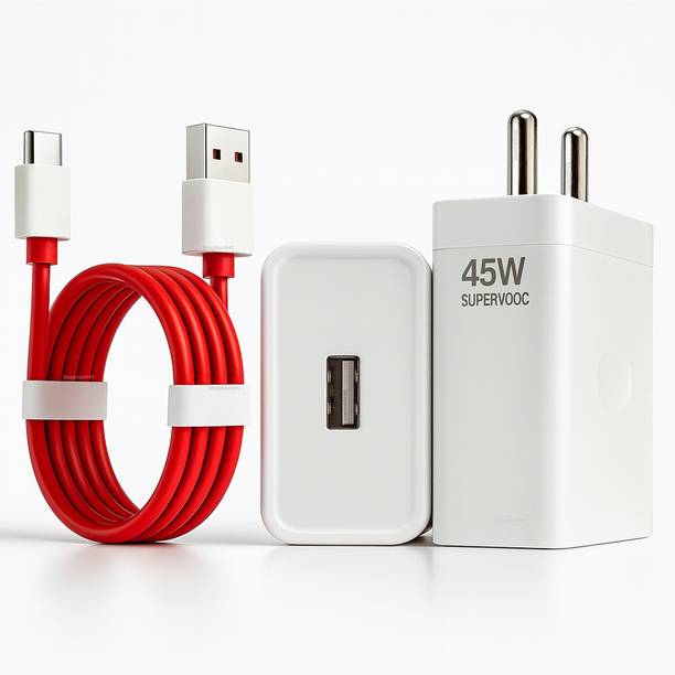 shopbucket 45 W SuperVOOC 5 A Wall Charger for Mobile with Detachable Cable
