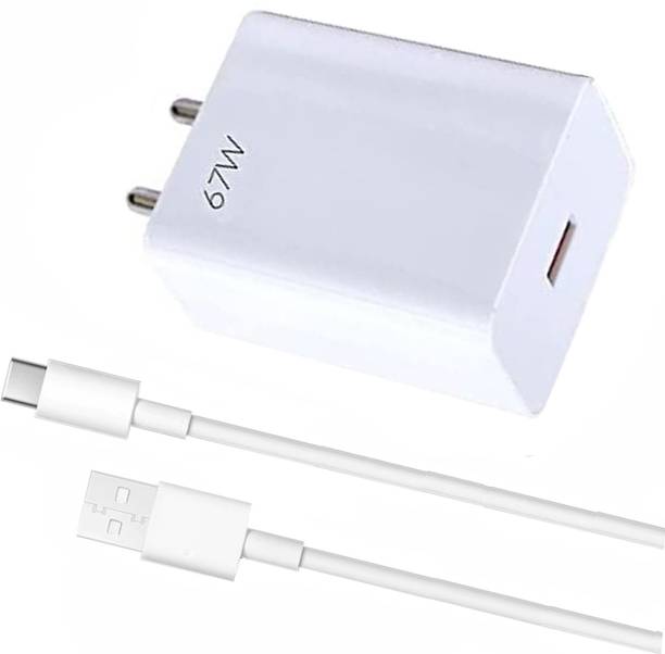 ultraRAP 67 W SuperVOOC 6 A Wall Charger for Mobile with Detachable Cable