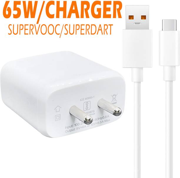 SUFO 65 W Qualcomm 3.0 Wall Charger for Mobile with Detachable Cable