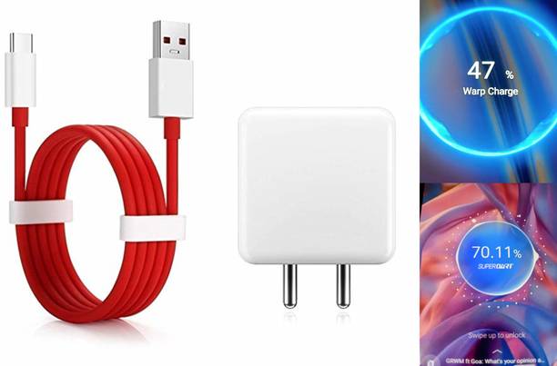 zovc 65 W Warp 4.8 A Wall Charger for Mobile with Detachable Cable