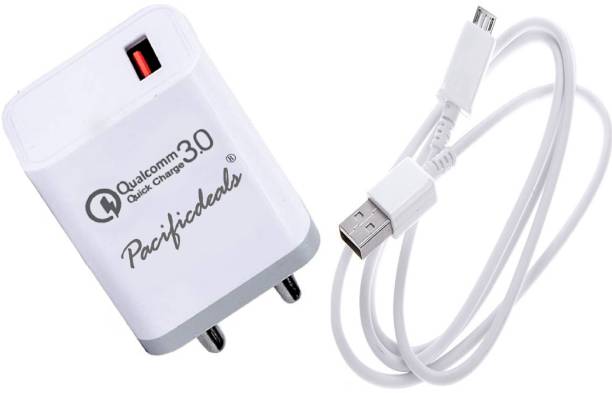 Pacificdeals 18 W Quick Charge 3 A Mobile Charger with Detachable Cable