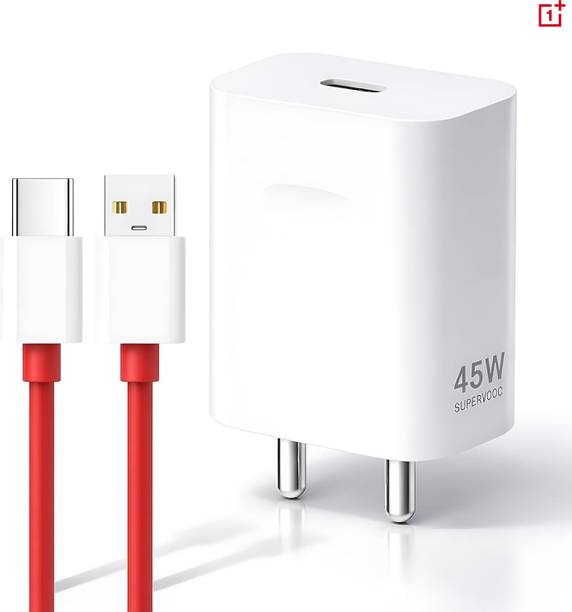 OnePlus 45 W SuperVOOC 4.8 A Wall Charger for Mobile with Detachable Cable
