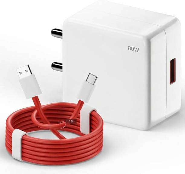 MAK 80 W SuperVOOC 6 A Wall Charger for Mobile with Detachable Cable