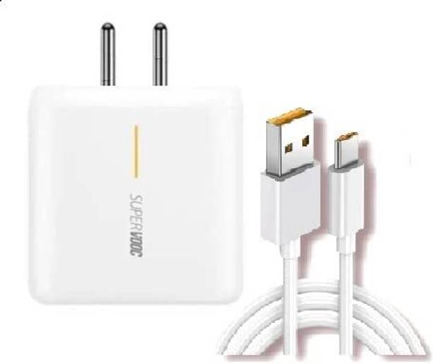 ryumux 65 W SuperVOOC 8 A Wall Charger for Mobile with Detachable Cable
