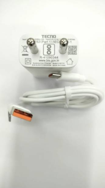 Tecno Supercharge 3 A Wall Charger for Mobile with Detachable Cable