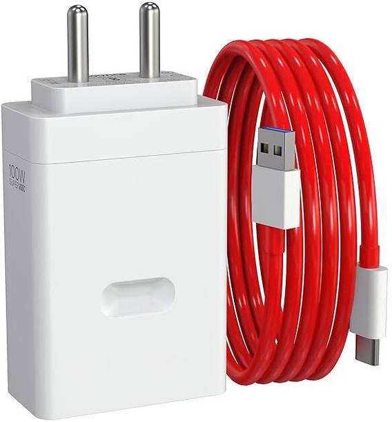 OnePlus 100 W SuperVOOC 7 A Wall Charger for Mobile with Detachable Cable