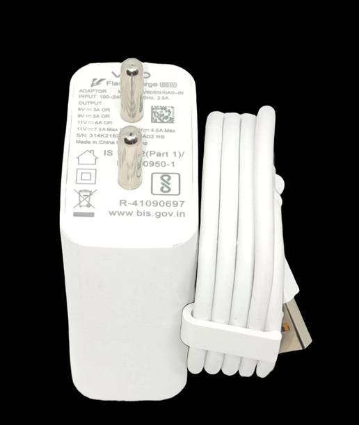 DVJ 66 W Quick Charge Wall Charger for Mobile with Detachable Cable