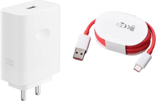 OnePlus 100 W SuperVOOC 9 A Wall Charger for Mobile with Detachable Cable