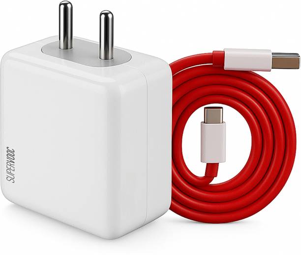 TechBlaze 80 W SuperVOOC 7.3 A Wall Charger for Mobile with Detachable Cable