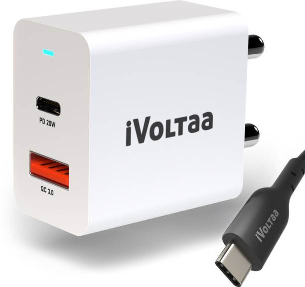iVoltaa 20 W 3 A Wall Charger for Mobile with Detachable Cable