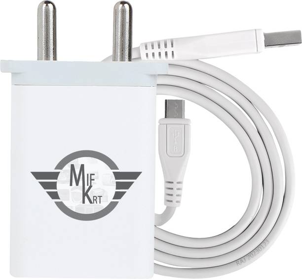 MIFKRT 10 W Quick Charge 2.4 A Wall Charger for Mobile with Detachable Cable
