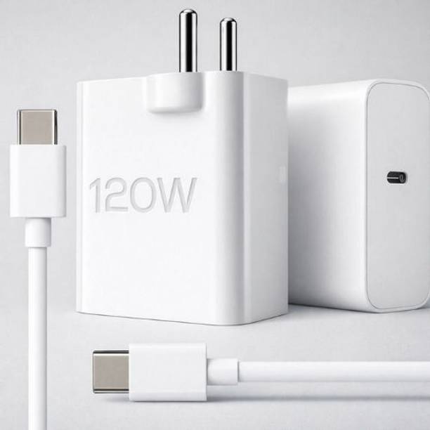 MGEdge 120 W Adaptive Fast Charging 8 A Wall Charger for Mobile with Detachable Cable