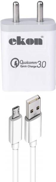 Ekon 18 W Qualcomm 3.0 2 A Mobile Charger with Detachable Cable
