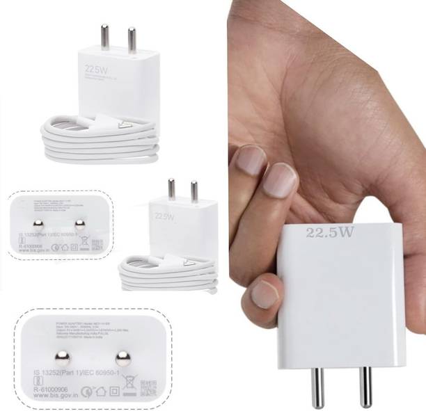DVJ 22.5 W TurboPower 3.0 6 A Wall Charger for Mobile with Detachable Cable