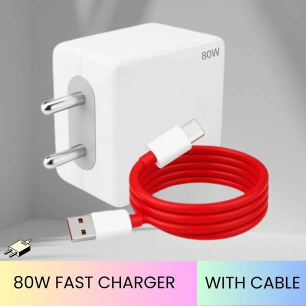 JTP 80 W VOOC 6 A Wall Charger for Mobile with Detachable Cable
