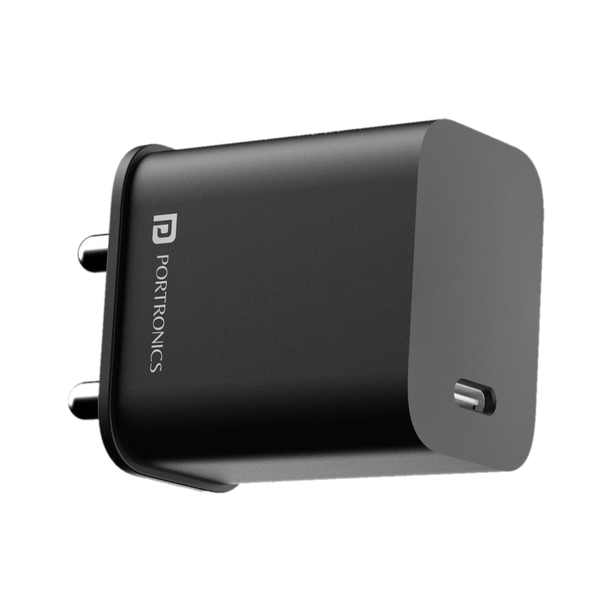 Portronics 20 W PD 3 A Wall Charger for Mobile