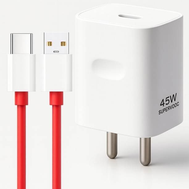 shopbucket 45 W SuperVOOC 5 A Wall Charger for Mobile with Detachable Cable