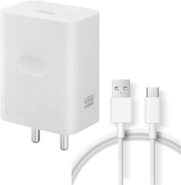 OPPO 45 W SuperVOOC 4 A Wall Charger for Mobile with Detachable Cable